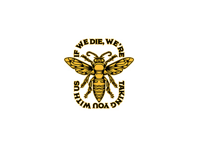Bee badge bee bugs illustration logo nature vector yellow