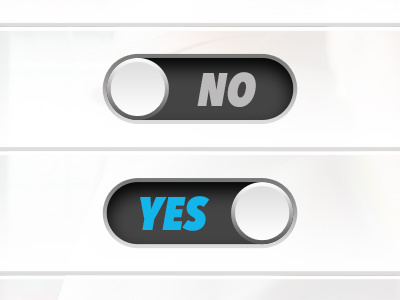 Yes No Button button interface radio buttons slider
