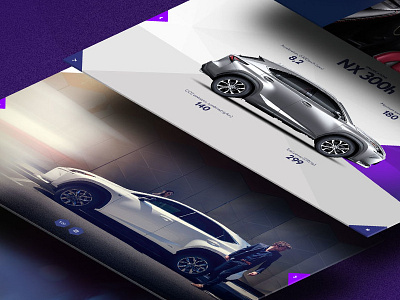 Lexus NX automotive colours design mockup portfolio purple ui ux