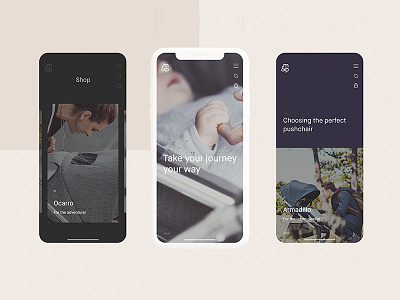 Mamas & Papas baby branding clean flat mobile photography ui ux vision