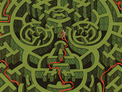 Removing Risk design editorial illustration jessicafortner maze