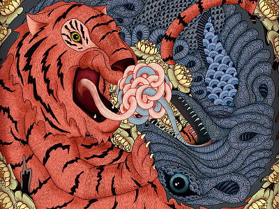 The Tiger’s Tale design explosive illustration jessicafortner magazine peculiarbliss the tigers tale