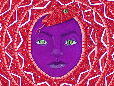 Medusa canadianartist illustration jessica fortner painting toronto illustrator women who draw