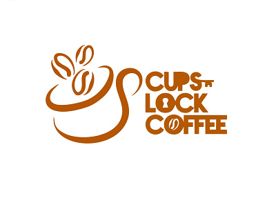 Cupslock Coffee brand identity branding clean coffee coffee bean coffee beans coffee logo coffee shop design fresh lock logo simple visual identity