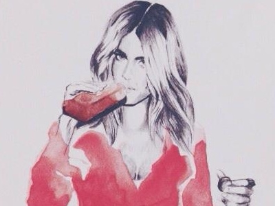 Drunk Housewife drawing fashion fashion illustration illustration pencil watercolor