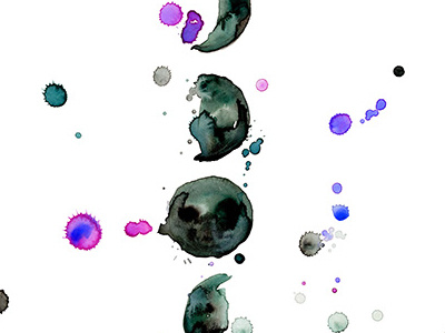 Moon Phases cosmic moon painting space watercolor