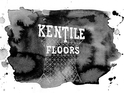 Kentile Floors ink kentile floors nyc painting sign typography watercolor