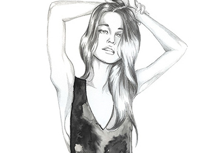 nastygal drawing fashion fashion illustration illustration watercolor