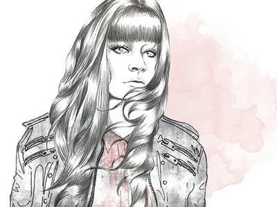 jaglever x diesel blogger digital art drawing fashion fashion illustration jaglever model punk rock watercolor
