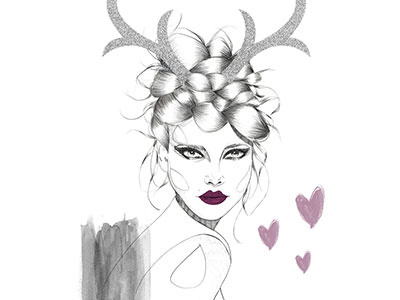 ice queen digital art drawing fashion illustration girl illustration model painting pencil