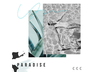 Meet me in Paradise collage mixed media paradise photoshop typography