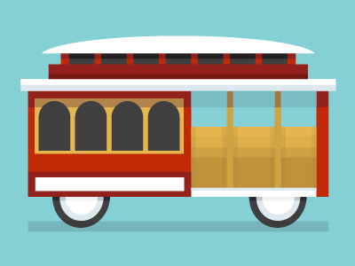 trolley illustration sanfrancisco