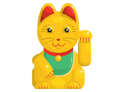 lucky cat (GIF) animation illustration