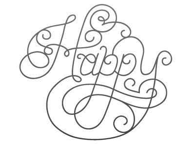 happy lettering