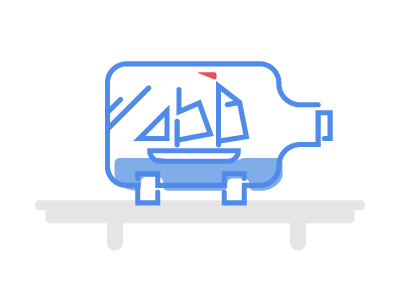 ship in a bottle illustration