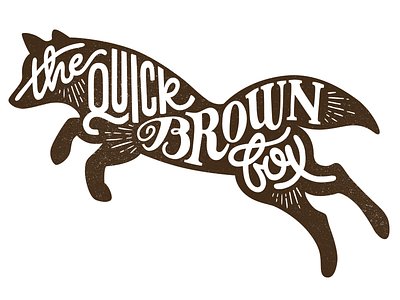 the quick brown fox brown fox lettering quick