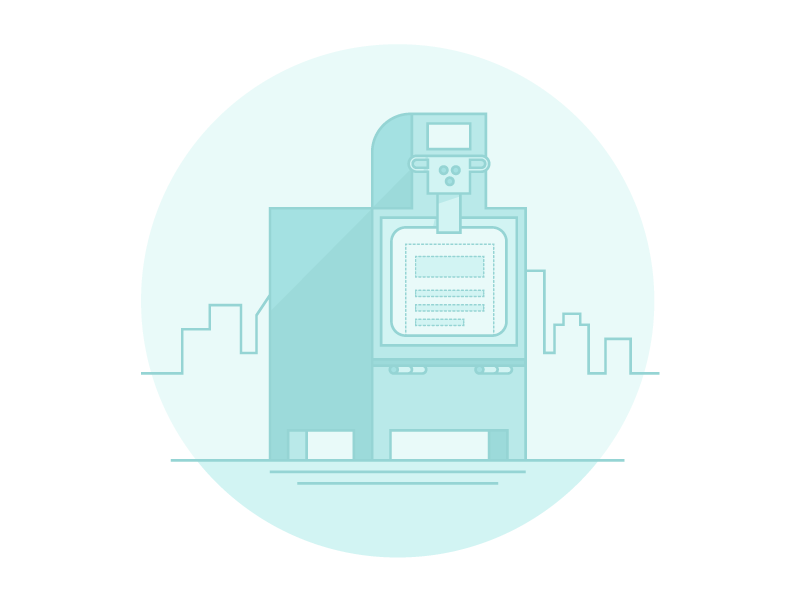 newspaper box monochromatic line illustration city newspaper