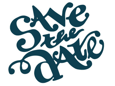 save the date typography