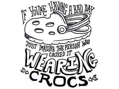 crocs illustration lettering