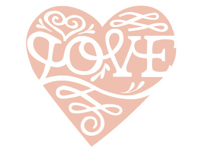 simple valentine illustration lettering