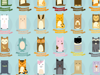 alphabet animals illustration