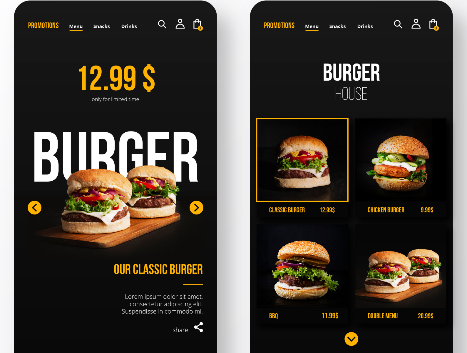 Restaurant App User Interface by Rajan Das Gupta on Dribbble