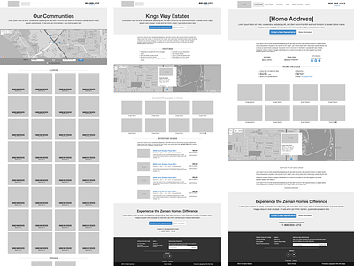 Housing Community Wireframe