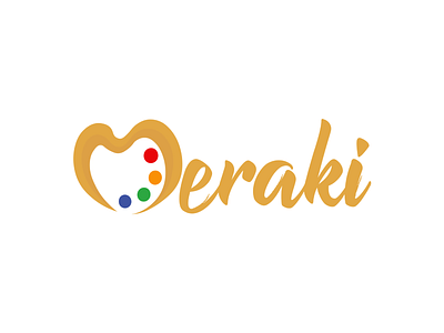 Meraki - Arts Society, IIIT Delhi | Logo art society branding color color palette iiitd logo logo designer for hire meraki minimal minimalist logo negative space logo negativespace painting color visual identity