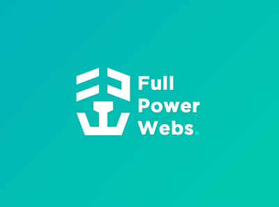 Full Power Webs - Logo Design bold logo brand identity branding draphicon full power webs letter f letter w lion face minimal logo minimal logo minimal logo design power logo stregth logo