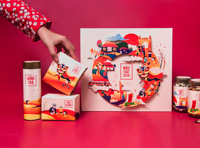 Comma Tet Key Visual agency creative graphic key visual lunar new year saigon tet vietnam