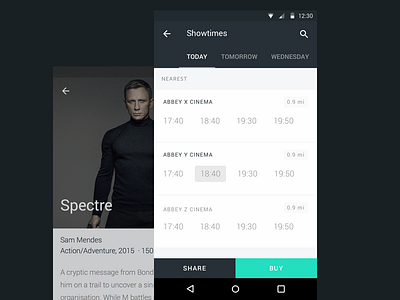 Cinema Club android booking cinema film times ios live new app ui ux