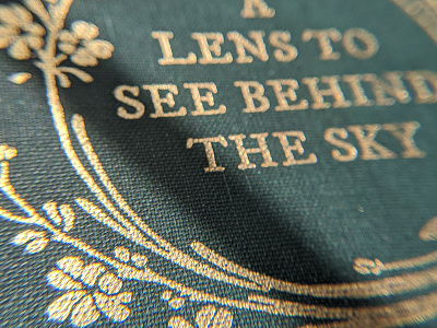 A Lens to See Behind the Sky book cover design illustration secret midnight press