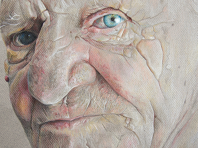 Portrait of Art chavilah colored pencil detail drawing eye face fine art graphite illustration portrait