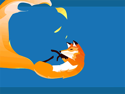 Firefox animation blue fire firefox fox frame by frame gif mozilla orange smooth super77 transition