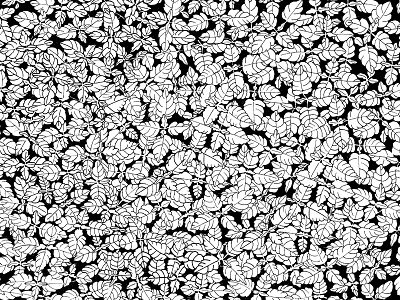Catnip Pattern catnip illustration ink leaf line pattern pen secret midnight press textile