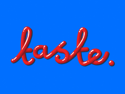 Taste. blue bright chromatic colorful handlettering ketchup lettering photoshop red taste