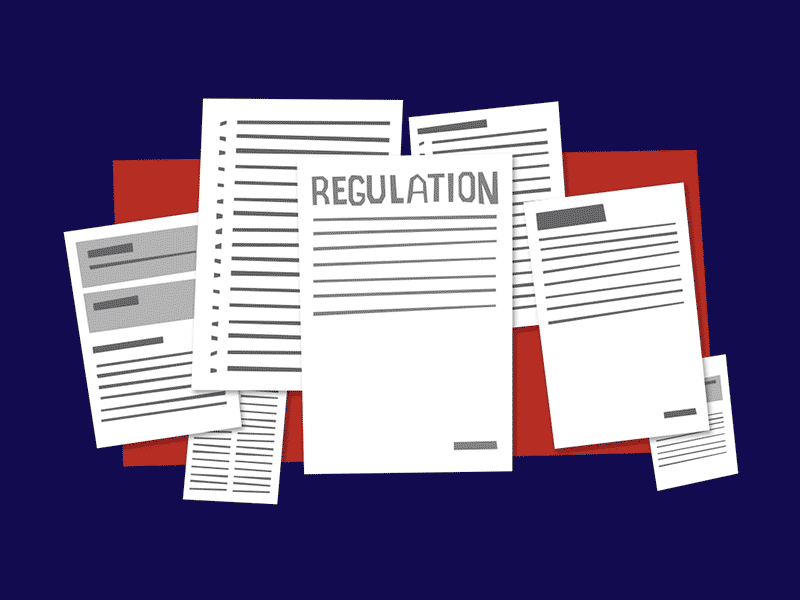Legal Regulations animation illustration illustrator layout legal loop paper purple red regulation simple subtle