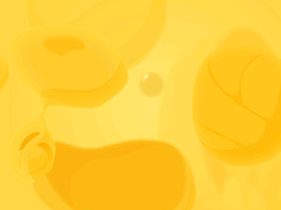 Ambient Yellow abstract animation bubble cel liquid loop movement shapes transition yellow