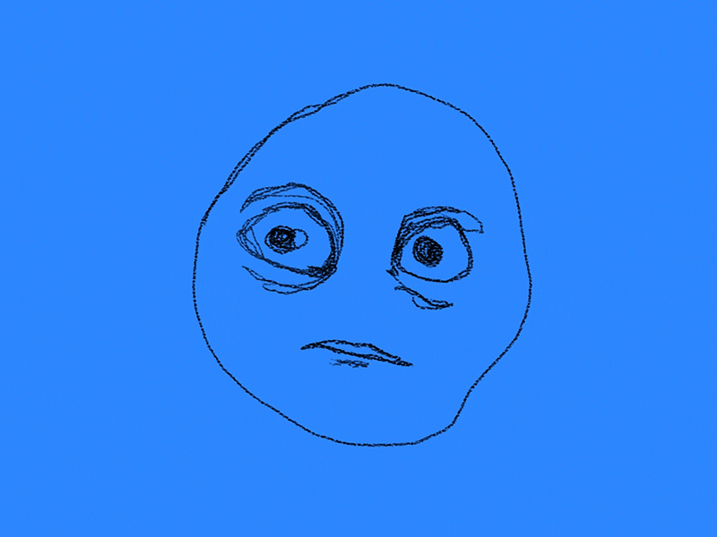 Blue Face 2d animation blink cel drawing eyes faces graphite illustration pencil sketch wacom