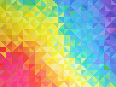 A Rainbow for the Wall art colorful design geometric paint painting pattern rainbow triangle