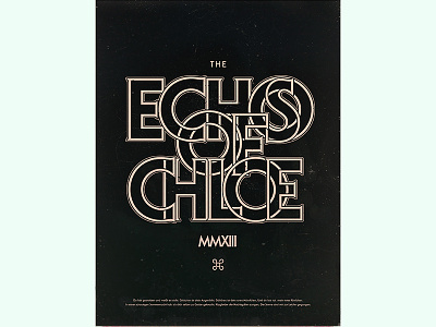 Typographic Composition black contrast poster retro serif gothic vintage