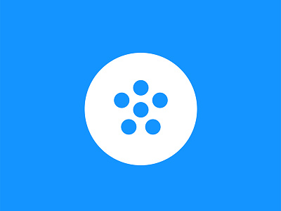 Humancredit Logo blue circle human icon logo pictograph