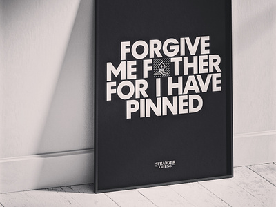 Forgive me father … bishop chess design poster typedesign