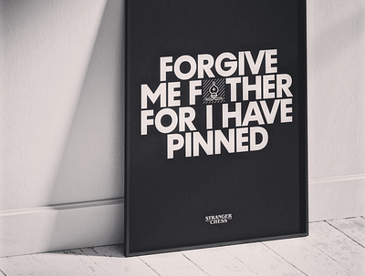 Forgive me father … bishop chess design poster typedesign