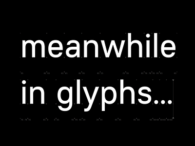 meanwhile in glyphs font letters type typedesign
