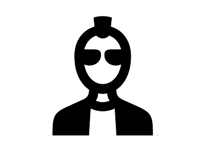 Taxi driver black and white icon male movie character pictogram punk taxi driver