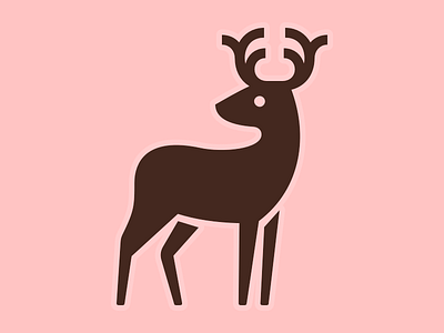 Deer animal icon nature simplified symbol