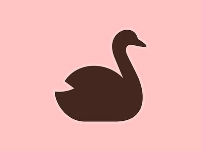 Swan animal icon nature simplified symbol