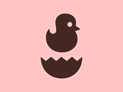 Chick hatching animal icon nature simplified symbol
