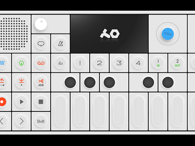 OP-1 buttons gadget icons illustration nice rendering super synthesizer
